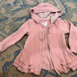 Pink Hooded Kids Zip Up Jacket